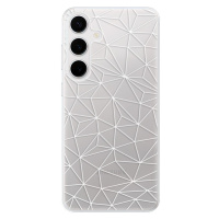 Odolné silikónové puzdro iSaprio - Abstract Triangles 03 - white - Samsung Galaxy S24+