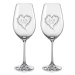 Svadobné poháre na víno Srdce z vetvičiek, 2 ks