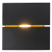 Moderná nástenná lampa čierna so zlatou 9,7 cm - Transfer Groove