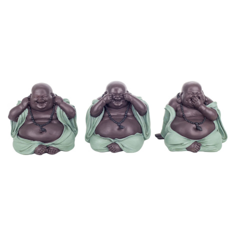 Signes Grimalt  Obrázok Buddha Nevidí / Počuť / Hovoriť 3 Jednotky  Sochy Modrá