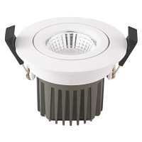 LED bodový podhľad Diled, Ø 8,5 cm, 10 W, Dim-To-Warm, biely