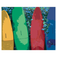 Maľovanie podľa čísel - SURFÁRSKE DOKY (DENNIS FRATES) Rámovanie: vypnuté plátno na rám, Rozmer:
