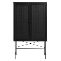 Čierna skrinka v dekore duba 80x135 cm Pensacola – Unique Furniture