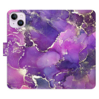 Flipové puzdro iSaprio - Purple Marble - iPhone 14 Plus