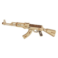 Woodcraft Drevené 3D puzzle Samopal AK47