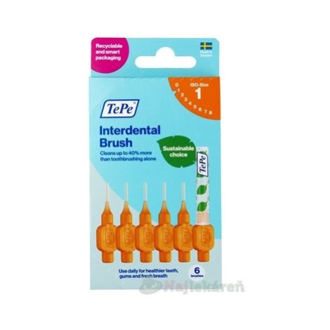 TePe medzizubné kefky 0,45 mm size 1 (oranžové) 6 ks