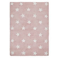 Ručne tkaný kusový koberec Stars Pink-White Rozmery koberca: 120x160
