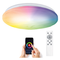 Solight LED smart stropné svetlo Wave, 30W, 2300lm, wifi, RGB + CCT, diaľkové ovládanie