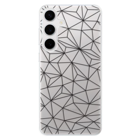 Odolné silikónové puzdro iSaprio - Abstract Triangles 03 - black - Samsung Galaxy S24+