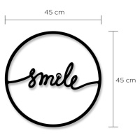 Nástenná dekorácia z kovu Smile