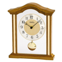 Luxusné drevené stolové hodiny 1174/4 AMS 23cm