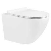 MEXEN/S - Lena Závesná WC misa vrátane sedátka s slow-slim, duroplast, biela 30220100