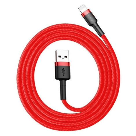 Nabíjací a dátový kábel USB, Lightning, 200 cm, 1500 mA, proti otrasom, vzor šnúrky, Baseus Cafu