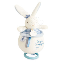 Plyšový zajačik s melódiou Bunny Sailor Music Box Perlidoudou Doudou et Compagnie modrý 14 cm v 