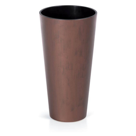 Kvetináč TUBUS Slim Corten 150x286 mm, medený vzhľad, vložka