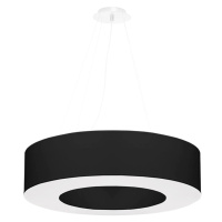 Čierne závesné svietidlo s textilným tienidlom ø 70 cm Galata – Nice Lamps