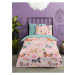 Ružovo-modré obojstranné obliečky s motívom koní 140 x 200 cm / 70 x 90 cm Good Morning Horses
