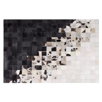 Kožený koberec čierno-biely 140 × 200 cm KEMAH, 160597