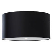 Čierne stropné svietidlo so skleneným tienidlom ø 50 cm Volta - Nice Lamps
