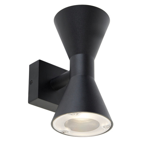Moderné nástenné svietidlo čierne 2-svetlo - Rolf TRIO