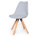 Súprava 2 sivých stoličiek s podnožím z bukového dreva Bonami Essentials Gina