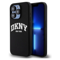 DKNY Liquid Silicone Arch Logo MagSafe Zadný Kryt pre iPhone 15 Pro Black