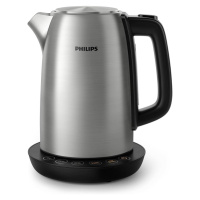 Philips HD9359/90 rýchlovarná kanvica, 1.7 l, 2200 W, regulácia teploty, čierna / strieborná