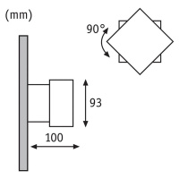 Vonkajšie nástenné svietidlo Paulmann Cybo LED, 2 700 K, 10x10 cm, biele