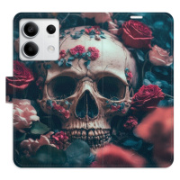 Flipové puzdro iSaprio - Skull in Roses 02 - Xiaomi Redmi Note 13 5G