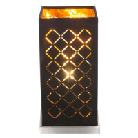 Sconto Stolná lampa CLARKE 2 čierna/zlatá
