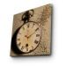 Dekoratívne nástenné hodiny Clocko hnedé