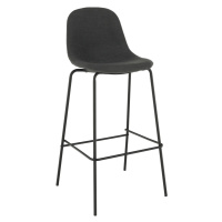 KONDELA Mariola 2 New barová stolička tmavosivá / čierna