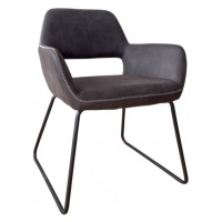Estila Retro dizajnová sivá stolička Pala s opierkami na ruky 79cm