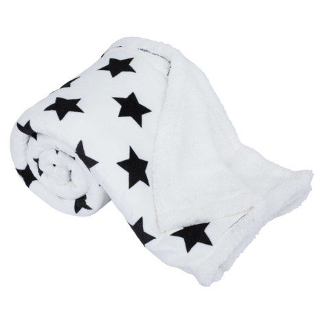 Obojstranná baránková deka, vzor hviezdy, 150x200, SEOLA Tempo Kondela