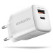 AXAGON ACU-PQ30W nabíjačka do siete 30W USB-A + USB-C biela