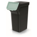 Sada 4 odpadkových košů STACKBOXER Q 4 x 25 L černá