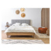 Svetlosivá/prírodná dvojlôžková posteľ s roštom 180x200 cm Oceane – Bobochic Paris