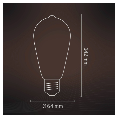 Calex E27 ST64 3,5W LED filament zlatá 821 stmieva