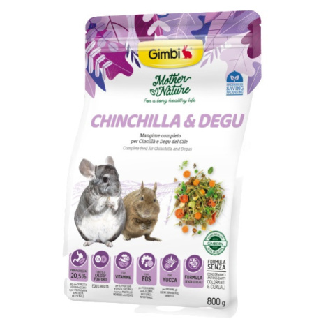 GIMBI MOTHER NATURE  činčila a degu 800g