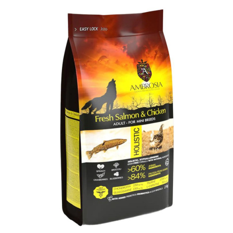 Ambrosia Adult Mini Breeds Fresh Salmon & Chicken 2 kg