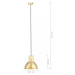 Závesná lampa mosadz Dekorhome 28,5 cm