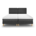 Tmavosivá dvojlôžková posteľ Mazzini Beds Lotus, 160 x 200 cm