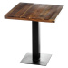 Sconto Jedálenský stôl GURU akácia forest/kov, 70x70 cm