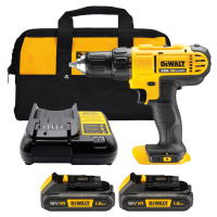 DEWALT 18V XR Aku vŕtačka bez príklepu, 2x 1,3 Ah DCD771C2-QW