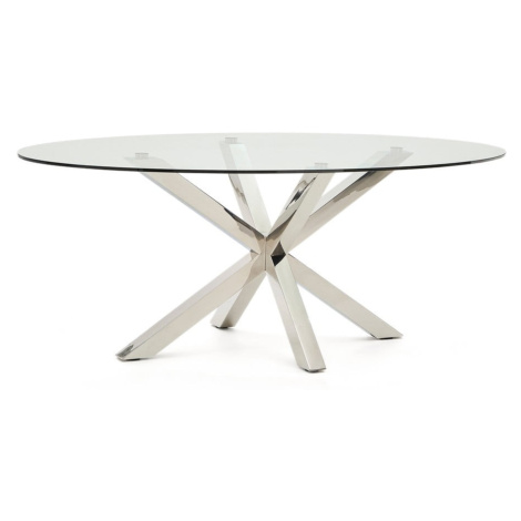 Jedálenský stôl so sklenenou doskou 100x200 cm Argo – Kave Home