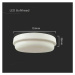 Stropné LED svietidlo 12W, 4000K, 1160lm, IP54, biele VT-8095 ,151x38mm (V-TAC)