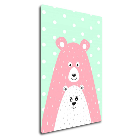 Impresi Obraz Pink blue bear - 40 x 60 cm