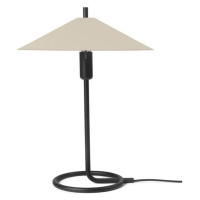 Ferm LIVING Stolná lampa Filo, béžová, hranatá, železo, 43 cm