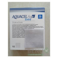 AQUACEL Ag+ Extra krytie na rany  5x5 cm 10ks