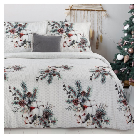 Vianočné posteľné obliečky SNOW 220x200 cm, 70x80 cm/X2 Eurofirany
